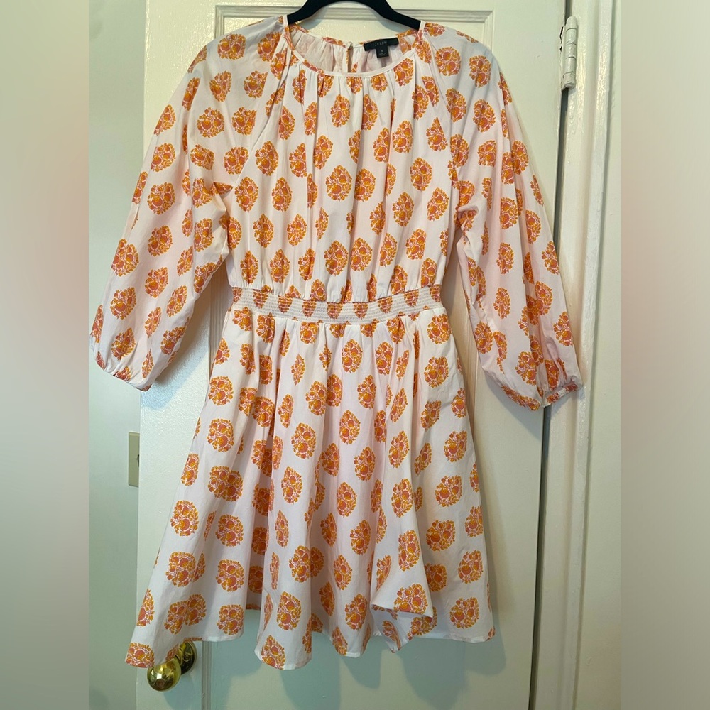 J.Crew bubble sleeve printed mini dress